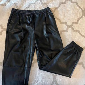 Zara Faux Leather Joggers
